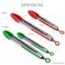 KaraMona Kitchen Tongs Silicone Tips In Red Set of 2 Silicone Tongs for Cooking Salad Tongs Kitchen Tongs Stainless Steel with Silicone Tips Heat Resistant & FDA Approved 12 Inch & 9 Inch Set - B07835YC76